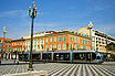 Tram En Place Masséna Sur La Riviera Française